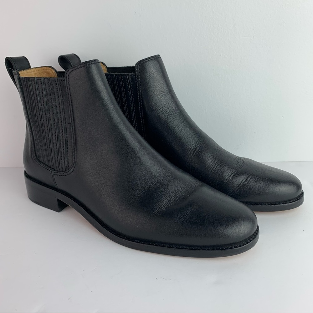 Madewell Black Leather Chuka Ankle Boots